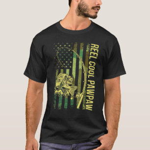 T-shirt Drapeau américain Pawpaw Drapeau Cool Mens Reel Re