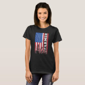 T-shirt Drapeau américain paysan vertical (Devant entier)