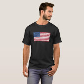 T-shirt Drapeau américain peint (Devant entier)