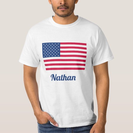T-shirt Drapeau américain | Personnalisé (Devant)