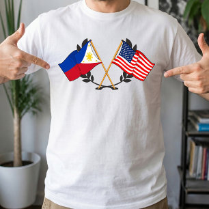 T-shirt Drapeau américain philippin Patrimoine philippin v