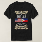 T-shirt Drapeau américain Philippines États-Unis Dons de r (Design devant)