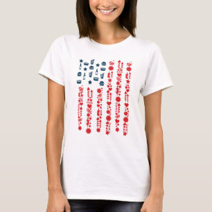T-shirt drapeau américain pique-nique du 4 juillet