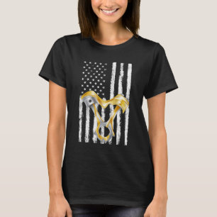 T-shirt Drapeau Américain Piston Muscle Car 8