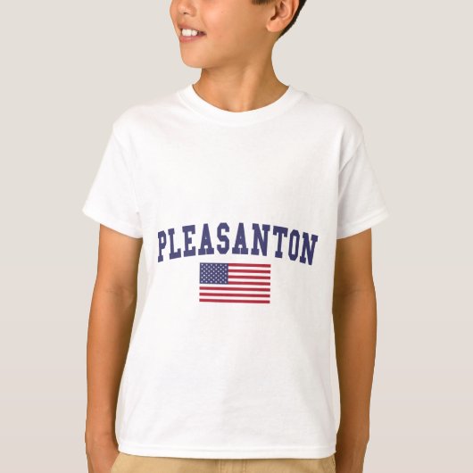 T-shirt Drapeau américain Pleasanton (Devant)