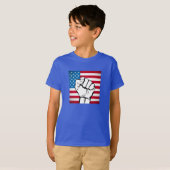 T-shirt Drapeau américain| Poing levant (Devant entier)