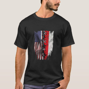 T-shirt Drapeau américain polonais pousses USA Pologne