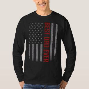 T-shirt Drapeau américain pour Fête des pères meilleur pap