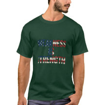 T-shirt Drapeau américain pour hommes "Faiblesse e
