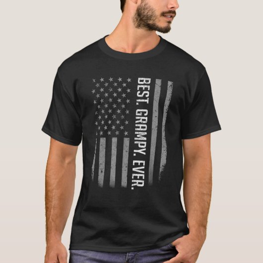 T-shirt Drapeau américain pour père (Devant)