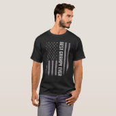 T-shirt Drapeau américain pour père (Devant entier)