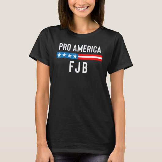 T-shirt Drapeau américain pro America F J B (Devant)
