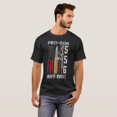 T-shirt Drapeau américain Pro Gun Anti Idiot Gun Rights Pr (Devant entier)