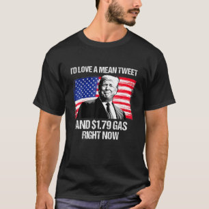 T-shirt Drapeau Américain Pro Trump Moyenne Tweet Et 1,79