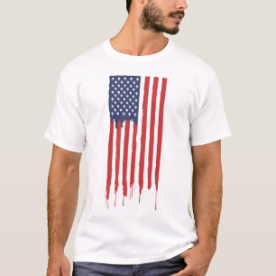 T-shirt Drapeau américain qui dégouline