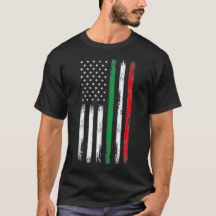 T-shirt Drapeau américain Racines italiennes Italie Italia
