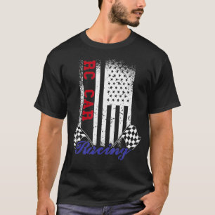 T-shirt Drapeau américain RC Voiture Course Drapeau Conce