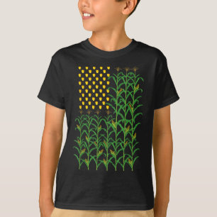 T-shirt Drapeau Américain Récolte Agriculteurs Ferme Agric