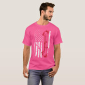 T-shirt Drapeau Américain Red Archery Comound Bow 4 Jul (Devant entier)