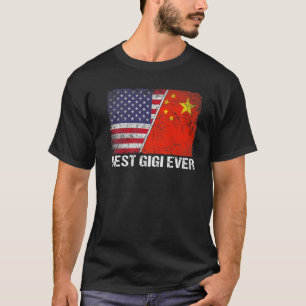 T-shirt Drapeau américain rétro Chine Drapeau meilleur Gig