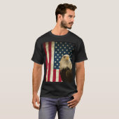 T-shirt Drapeau américain rétro Eagle USA Unisex (Devant entier)