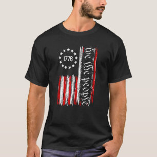 T-shirt Drapeau Américain Rétro Patriotique 1776 We The Pe