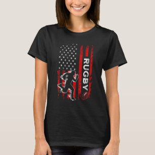 T-shirt Drapeau américain rétro Rugby Vêtements