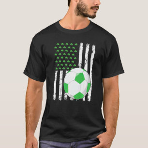 T-shirt Drapeau Américain Rétro Soccer Sport St. Patrick S