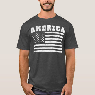 T-shirt Drapeau américain Retro Vintage désorganisé