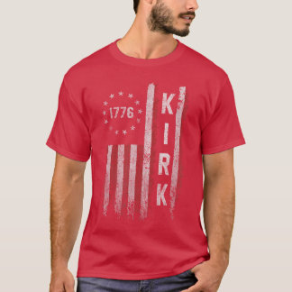 T-shirt Drapeau américain rétro vintage Kirk