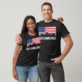 T-shirt Drapeau américain Richmond Va Skyline (Unisexe)
