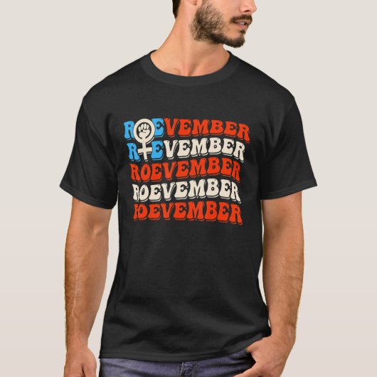 T-shirt Drapeau américain Roevember Féminisme 1973 Pro Cho (Devant)