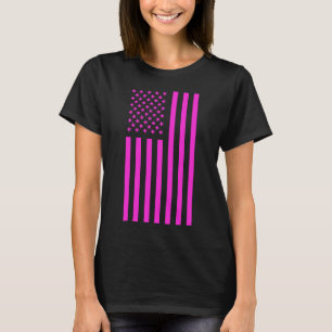 T-shirt Drapeau Américain Rose