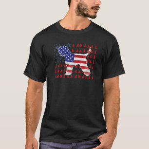 T-shirt Drapeau américain roux 4 juillet Hommes