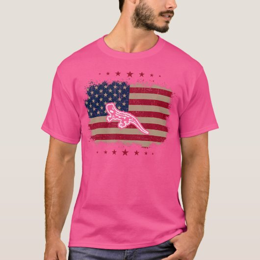 T-shirt Drapeau américain Salamander (Devant)