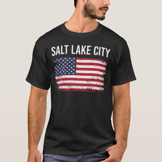 T-shirt Drapeau américain Salt Lake City (Devant)
