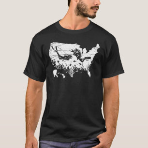 T-shirt Drapeau Américain Scuba Dive Scuba Diver Scuba Div