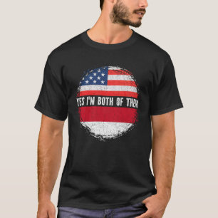 T-shirt Drapeau américain semi-monégasque USA Monaco