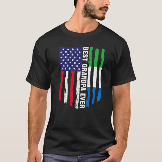 T-shirt Drapeau américain Sierra Leone Drapeau meilleur gr (Devant)