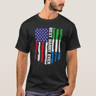 T-shirt Drapeau américain Sierra Leone Drapeau meilleure n