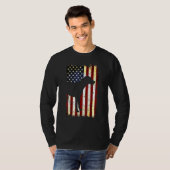 T-shirt Drapeau américain Silhouette Rhodesian Ridgeback 4 (Devant entier)
