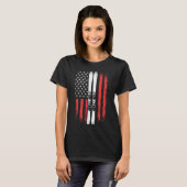 T-shirt Drapeau américain Ski alpin (Devant entier)