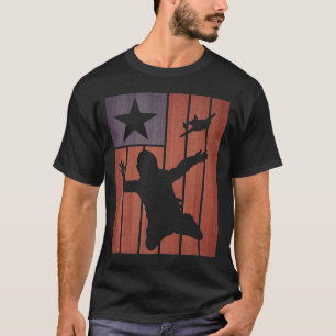 T-shirt Drapeau américain Skydiver Drapeau américain Sydiv