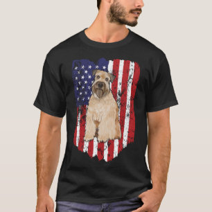 T-shirt Drapeau Américain Soft Coated Wheaten Terrier 4e D