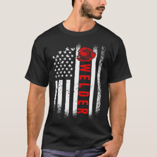 T-shirt Drapeau Américain Soudage Patriotique Non Flux Giv