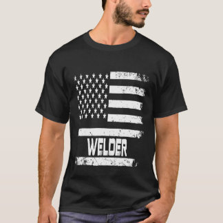 T-shirt Drapeau Américain Soudeur Cadeau Pour Souder Bxaxi