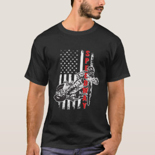 T-shirt Drapeau américain Speedway Bike S