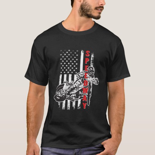 T-shirt Drapeau américain Speedway Bike S (Devant)
