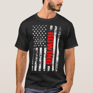 T-shirt Drapeau américain Sports d'aviron patriotique