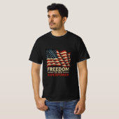 T-shirt drapeau américain - Style audacieux avec p (Devant entier)